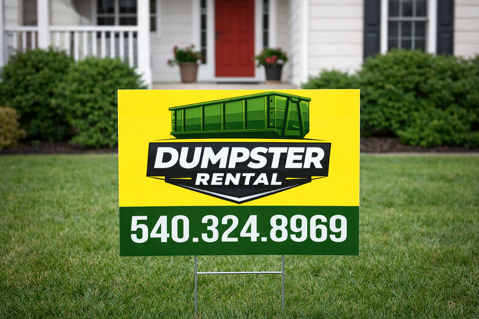 Professional Dumpster Rental and Roll Off Service Yard Signs - Get Leads NOW!