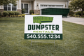 Dumpster rental yard signs 