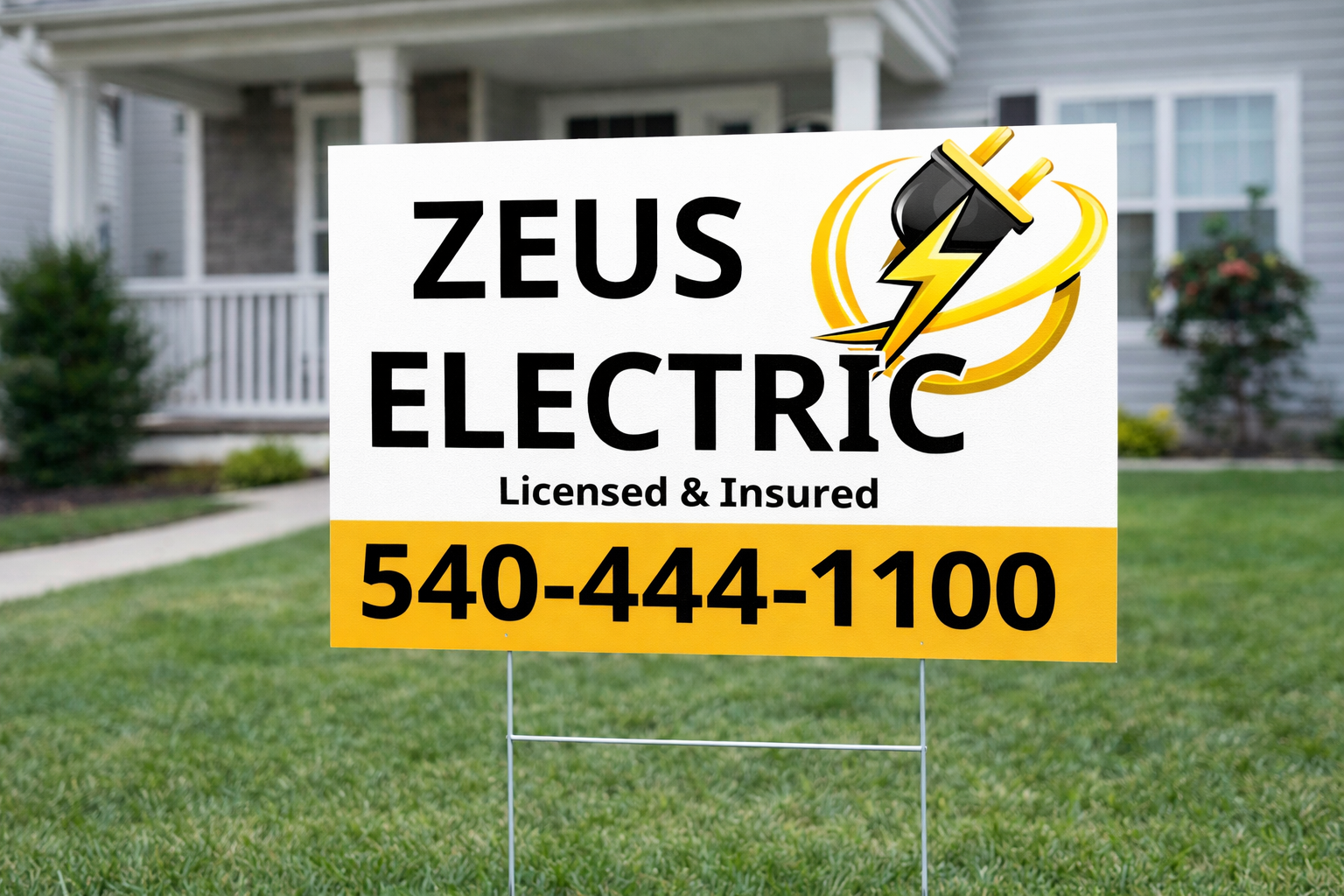 Electrician and Emergency Electrical Service Yard Signs