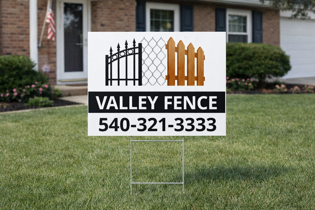 Fencing Contractor and Installation Yard Signs | Custom Designs Accepted