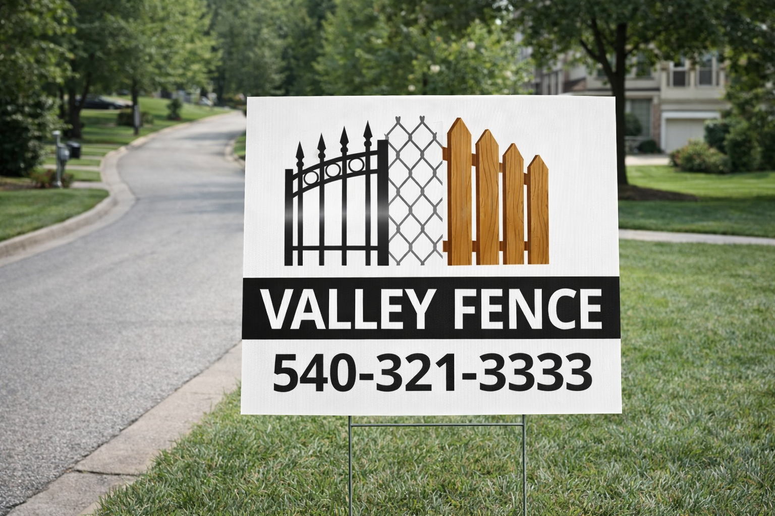 Fencing Contractor and Installation Yard Signs | Custom Designs Accepted