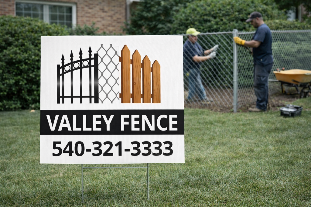 Fencing Contractor and Installation Yard Signs | Custom Designs Accepted