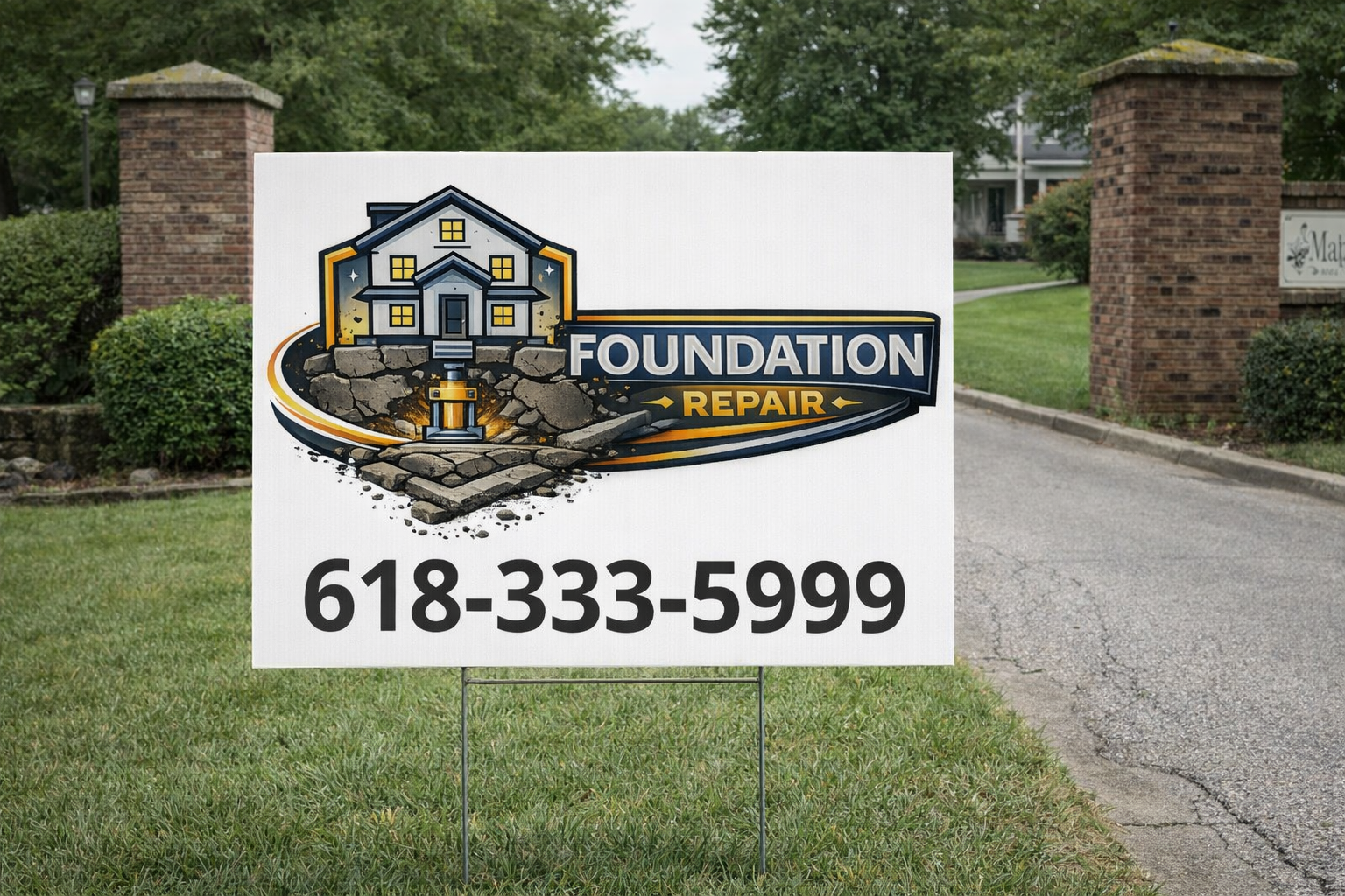 Foundation Repair and Structural Stabilization Yard Signs