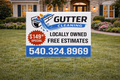 Gutter yard sign bold design lead generation
