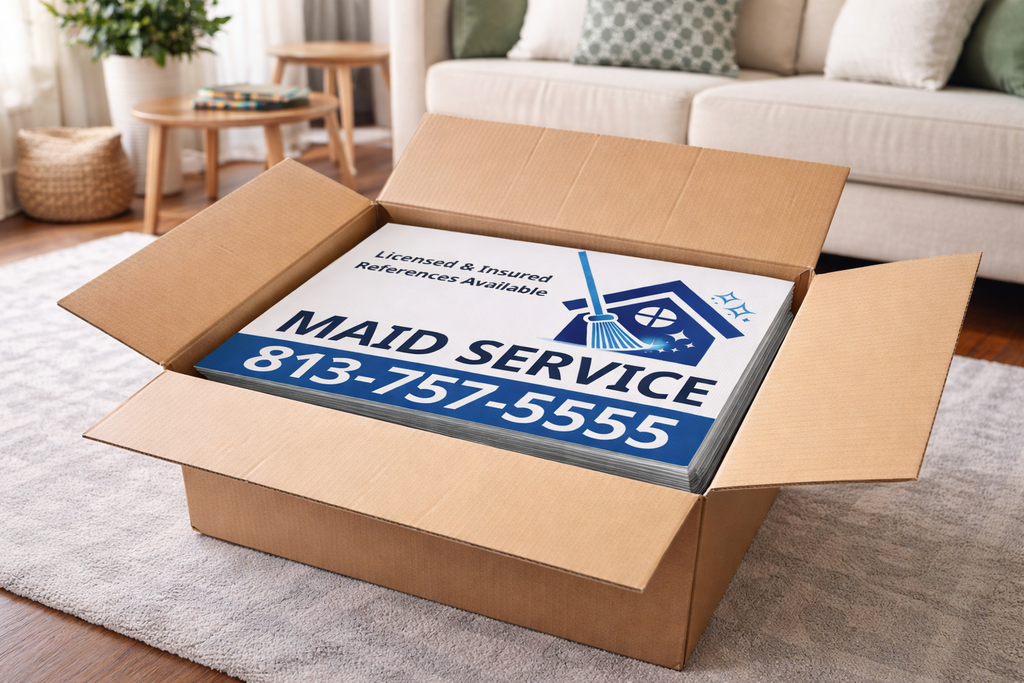 House Cleaning Maid Service Yard Signs