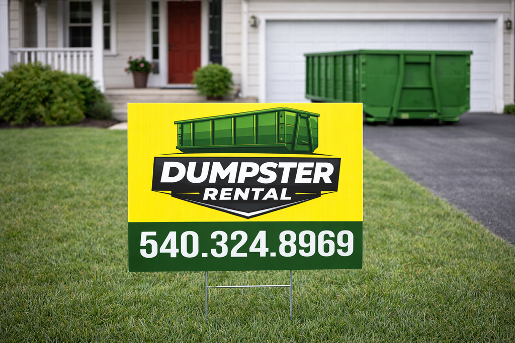 Professional Dumpster Rental and Roll Off Service Yard Signs - Get Leads NOW!