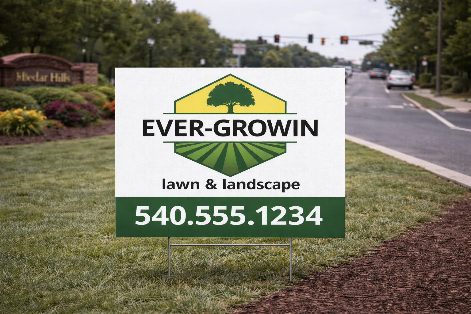 Professional Landscaping and Lawn Care Service Yard Signs