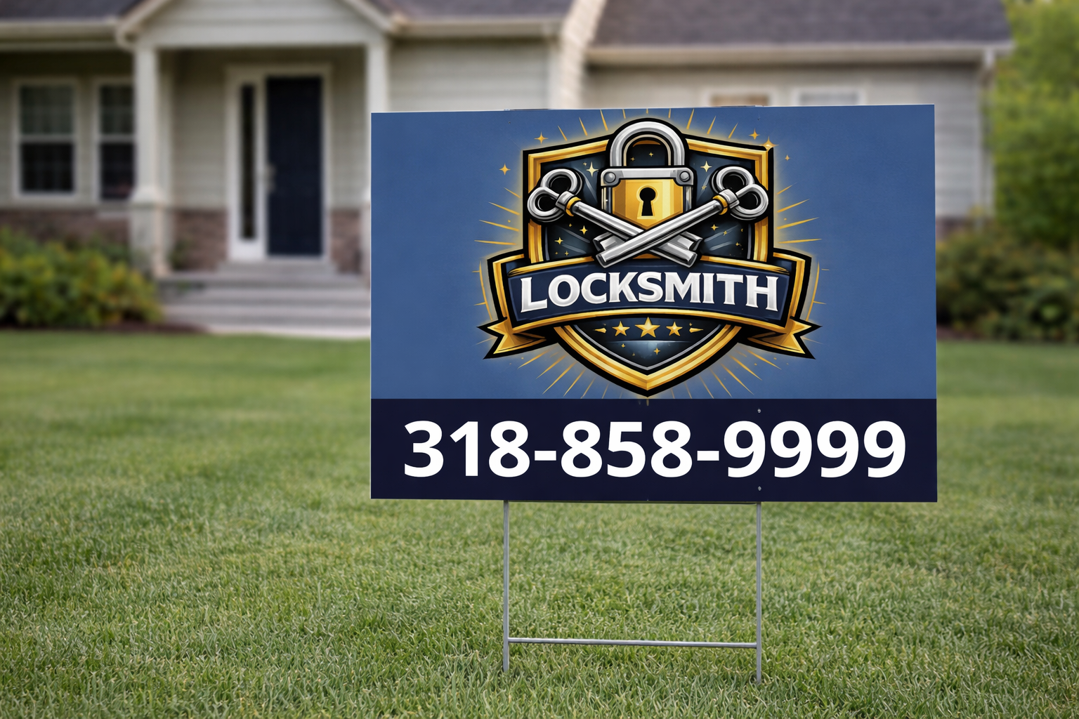 Locksmith and Key Duplication Yard Signs