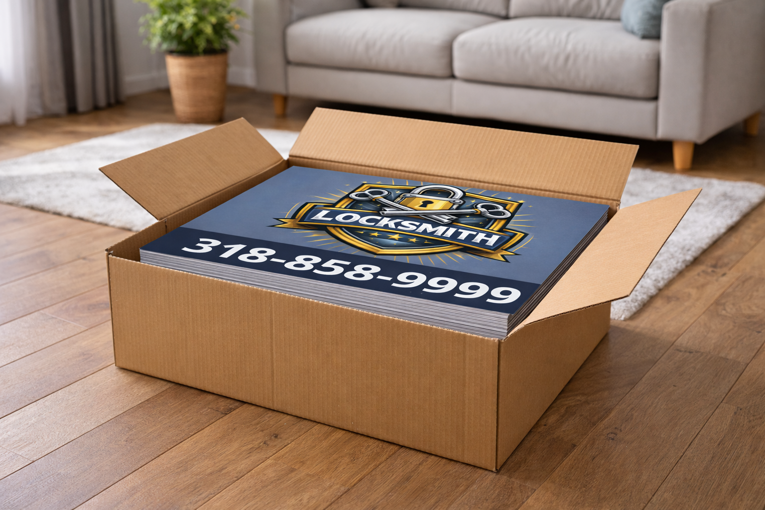 Locksmith and Key Duplication Yard Signs