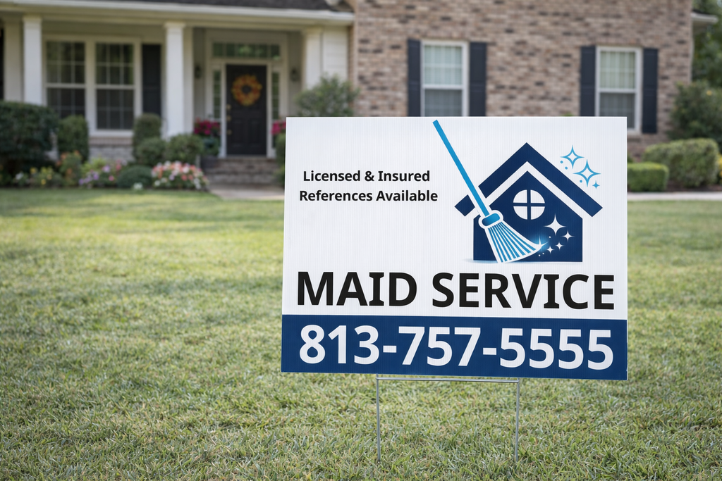 House Cleaning Maid Service Yard Signs