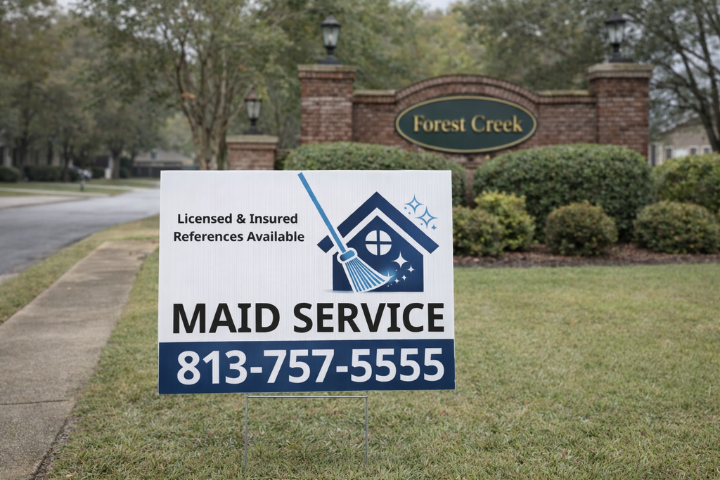 House Cleaning Maid Service Yard Signs