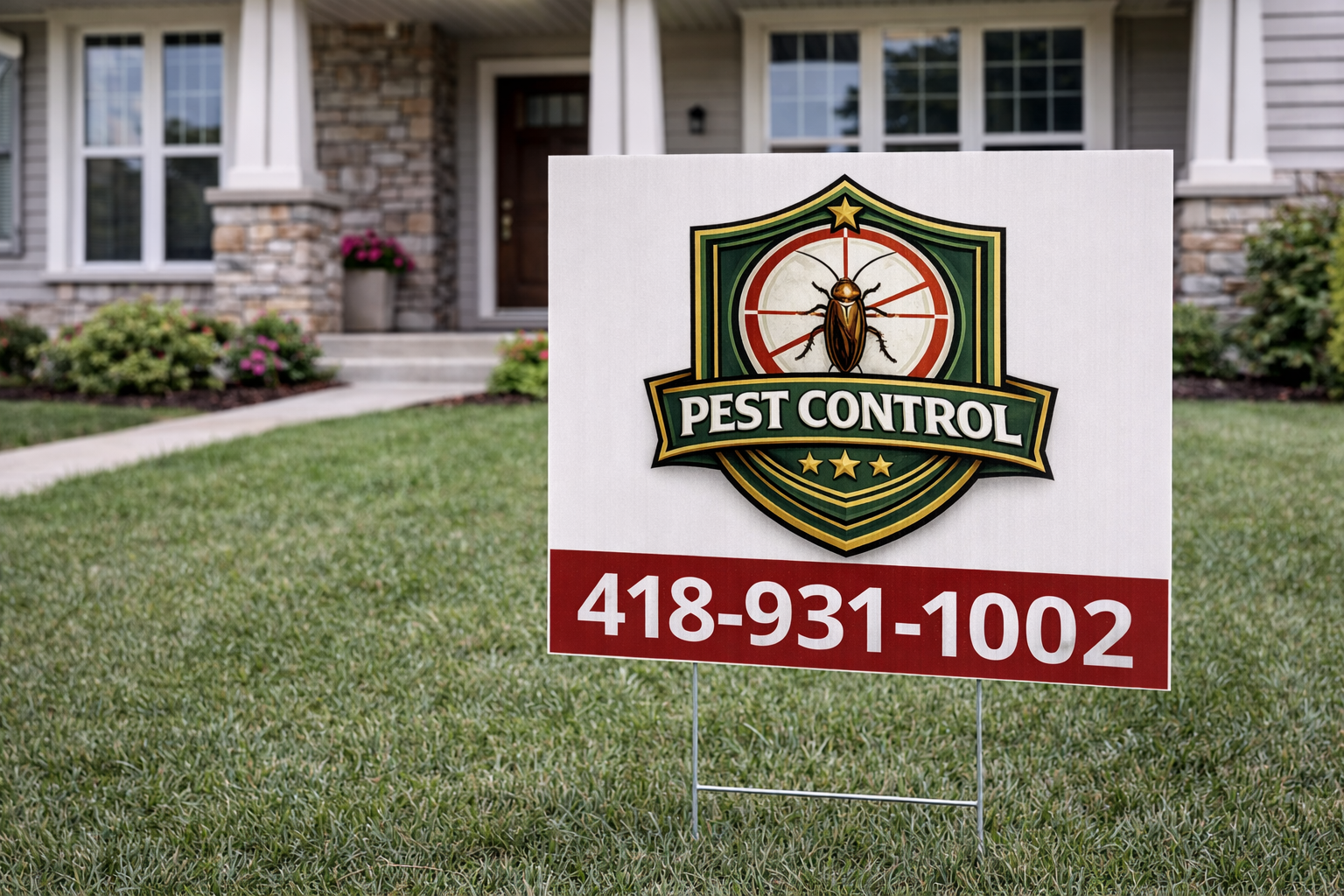 Pest Control and Exterminator Service Yard Signs