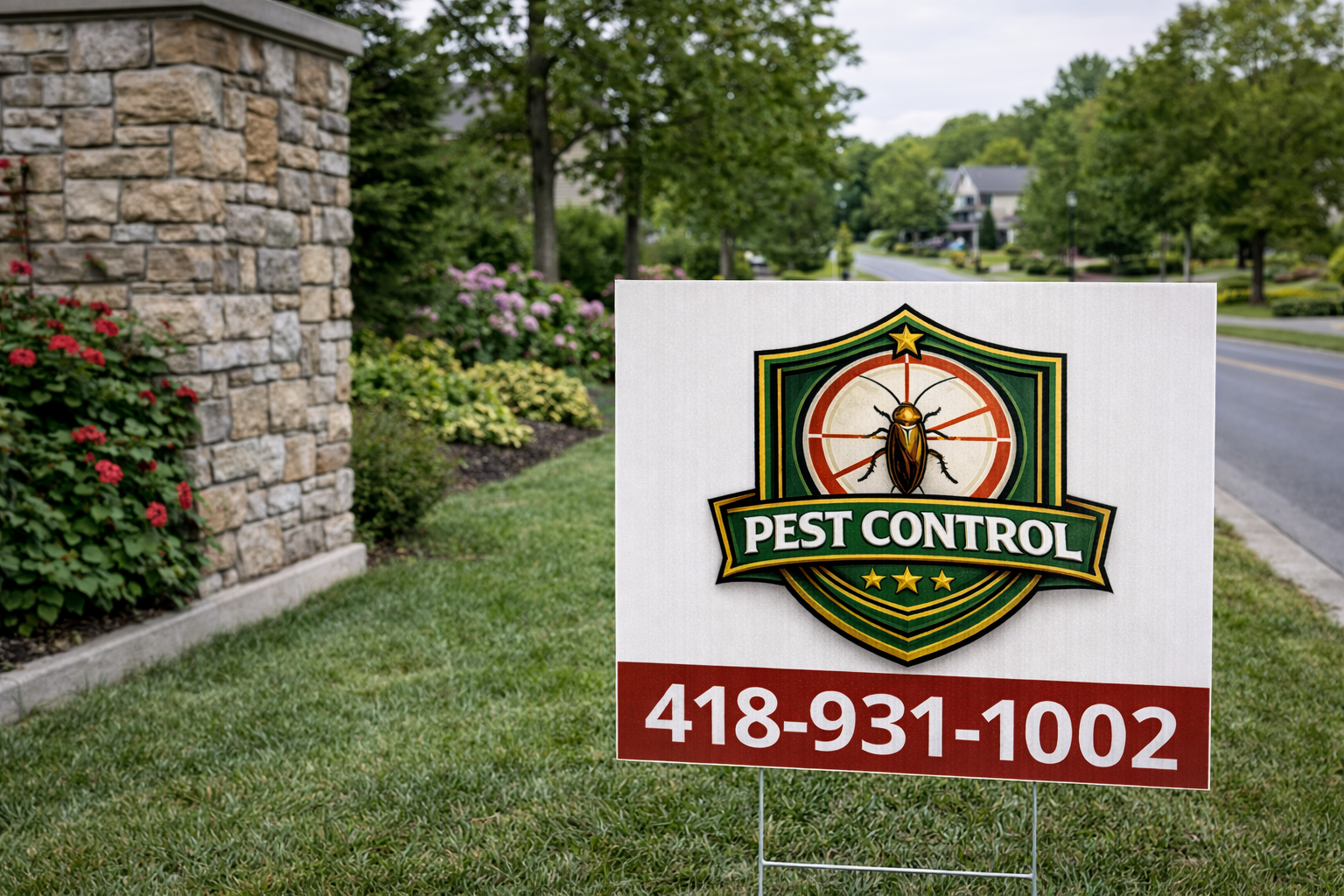 Pest Control and Exterminator Service Yard Signs