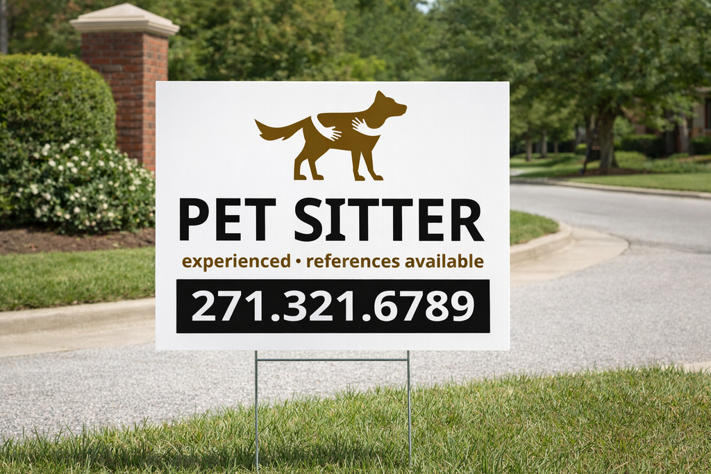 Pet Sitting and Dog Walking Business Yard Signs