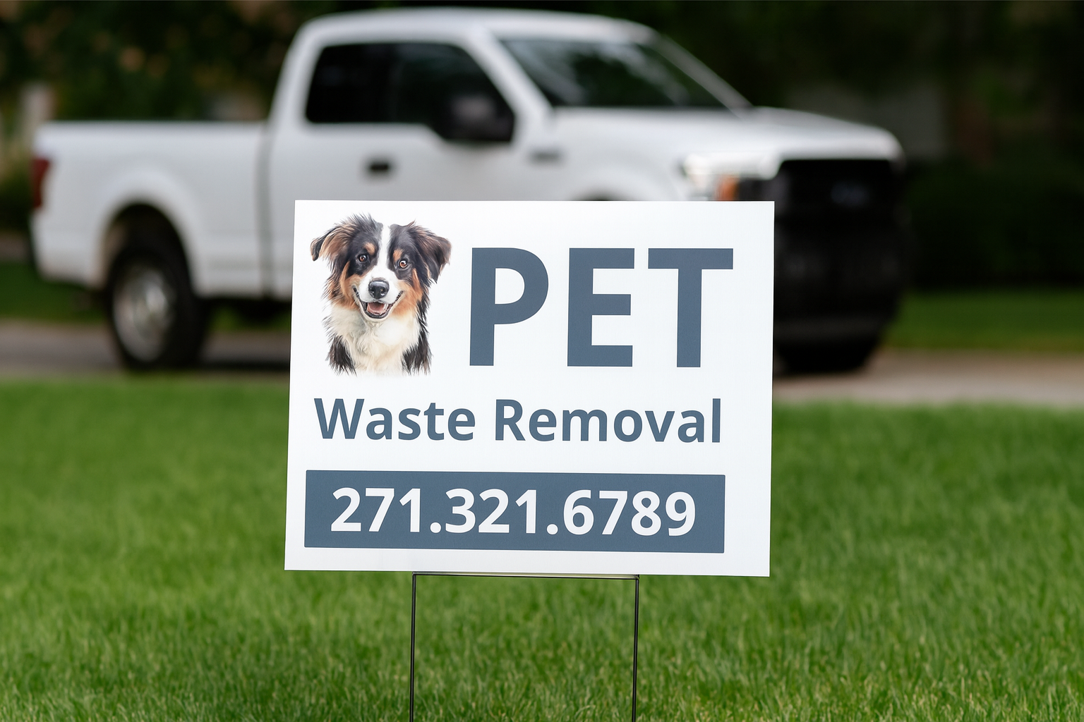 Pet Waste Removal and Pooper Scooper Yard Signs