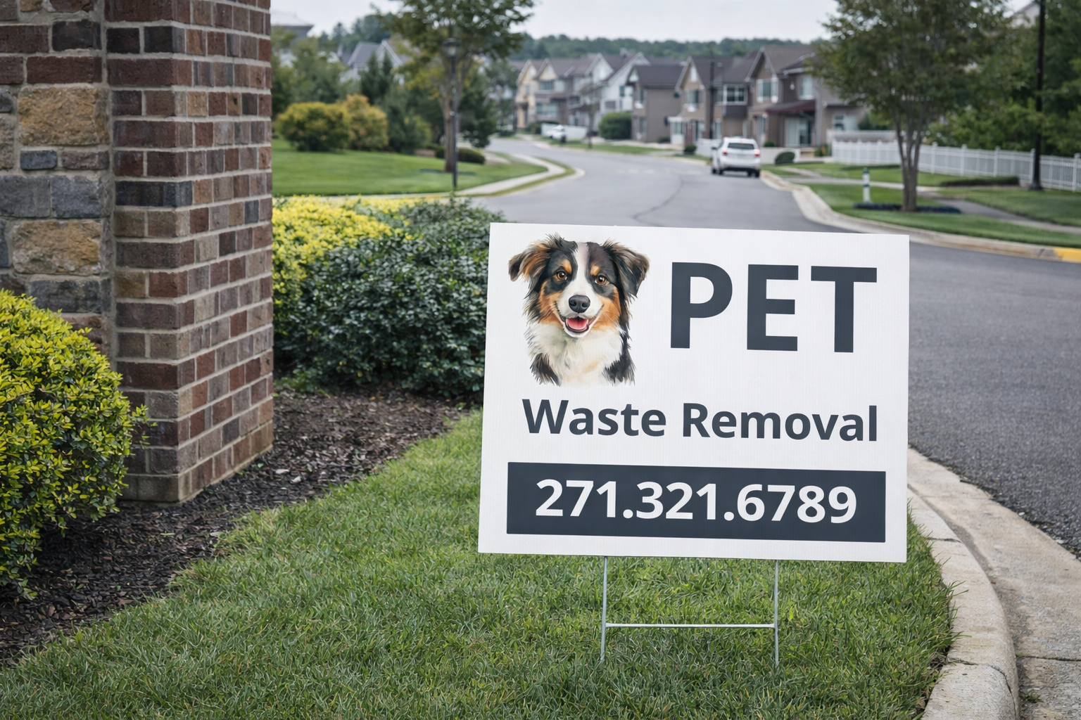 Pet Waste Removal and Pooper Scooper Yard Signs