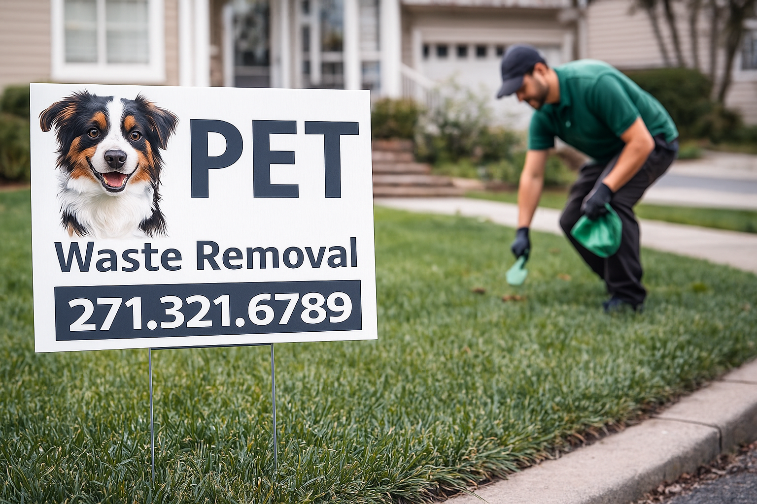 Pet Waste Removal and Pooper Scooper Yard Signs