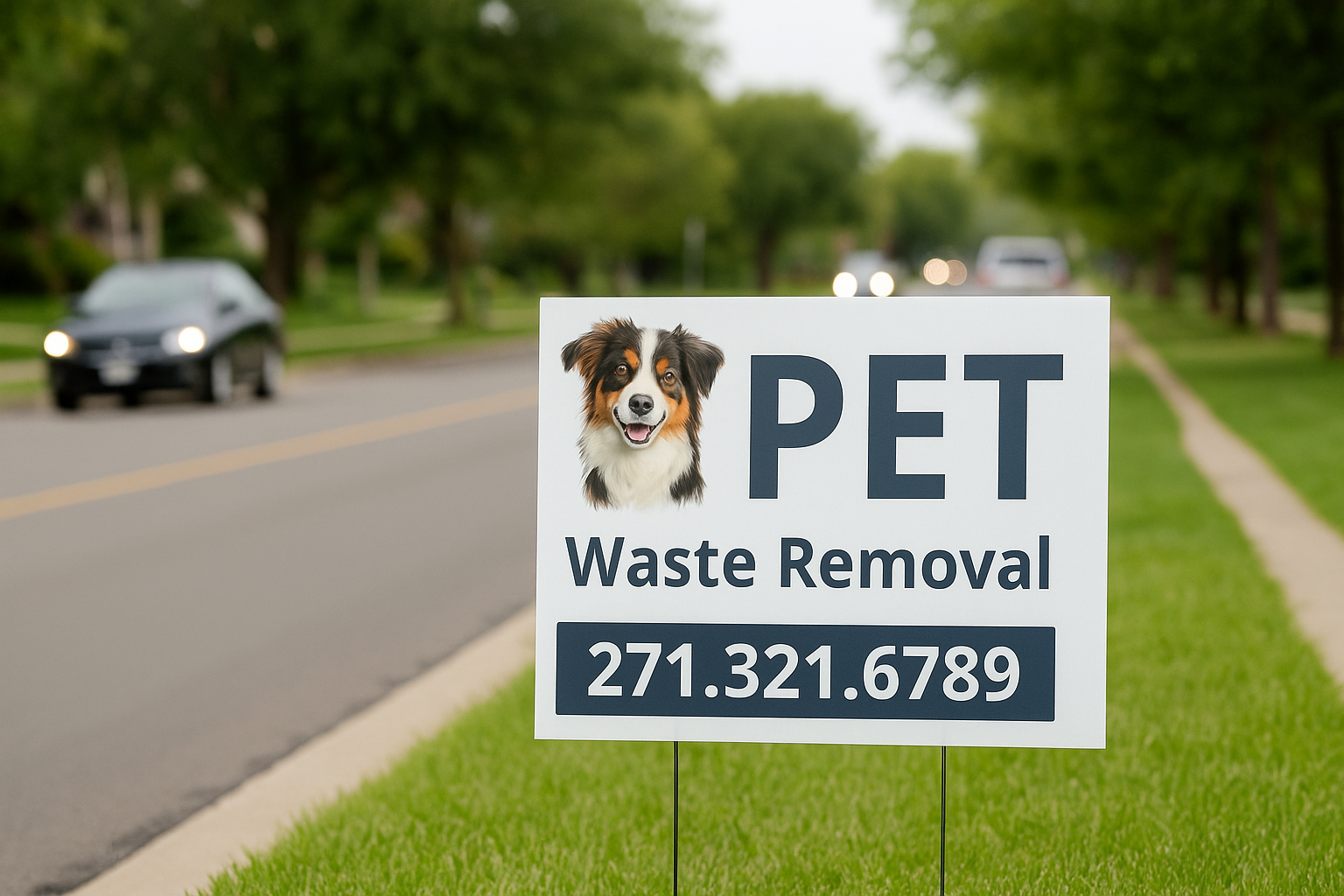 Pet Waste Removal and Pooper Scooper Yard Signs