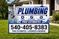 Custom Plumbing Service Business Yard Signs