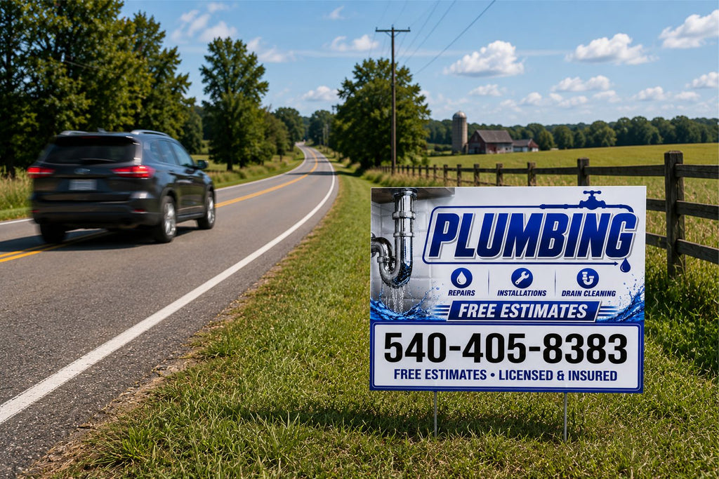 Custom Plumbing Service Business Yard Signs