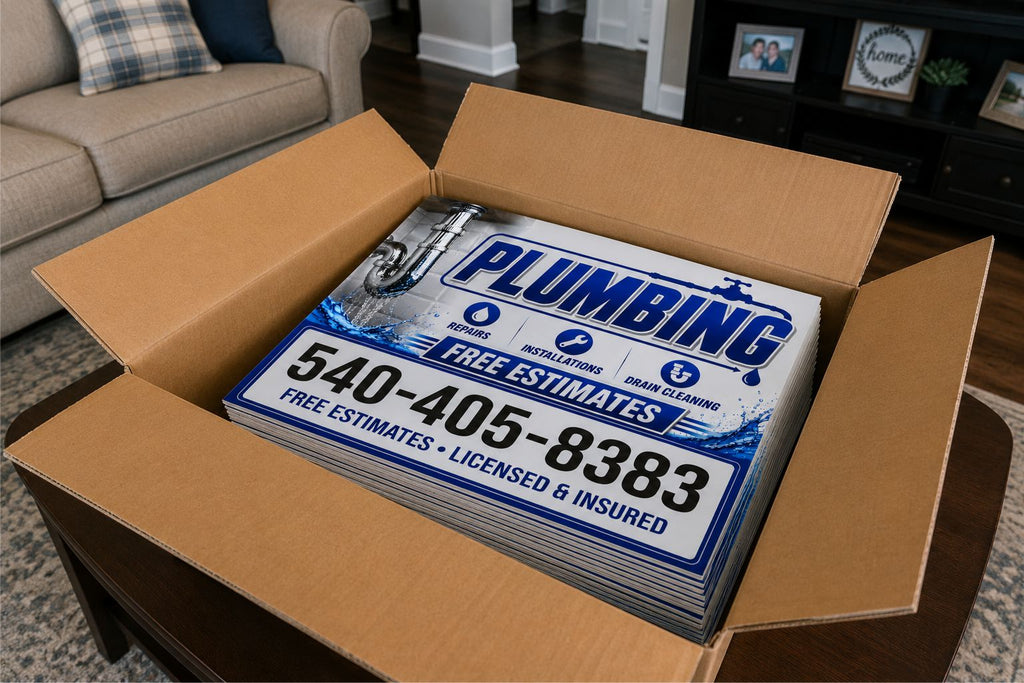 Custom Plumbing Service Business Yard Signs
