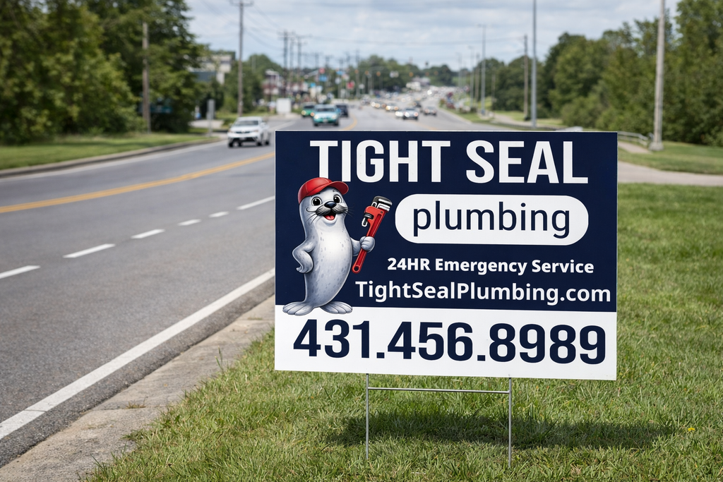 Custom business yard sign 