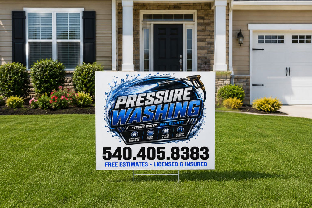 Soft Washing Pressure Washer Service Yard Sign | Get Leads Now! [C103]