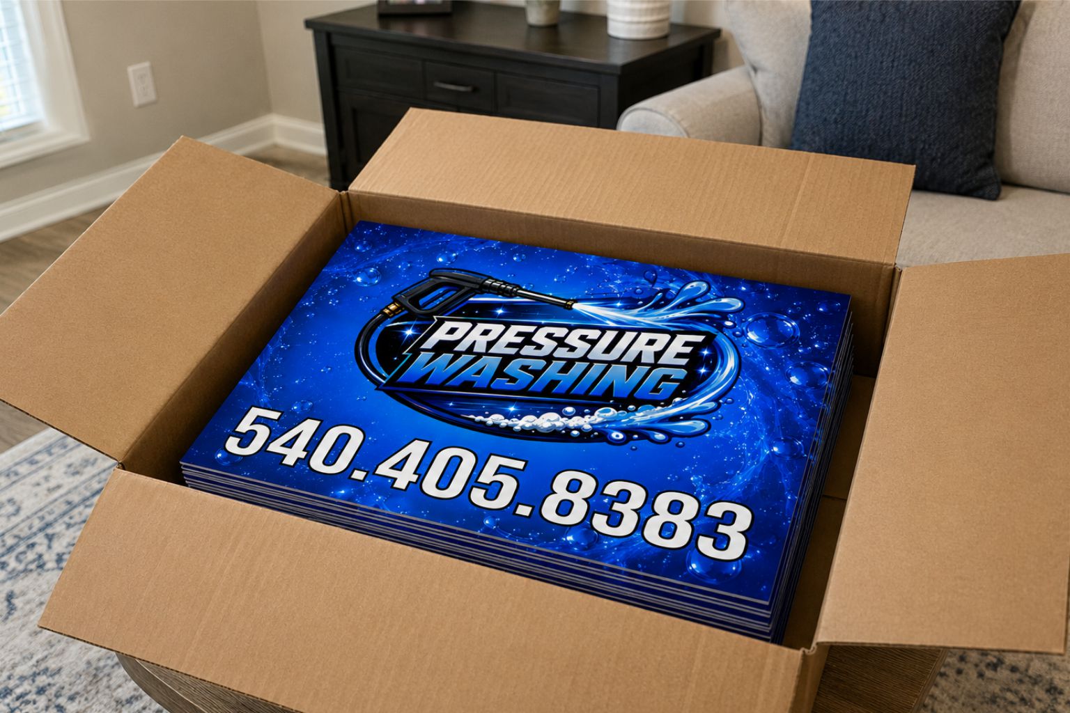 Pressure Washing Service Yard Sign | Soft House Washing Advertising