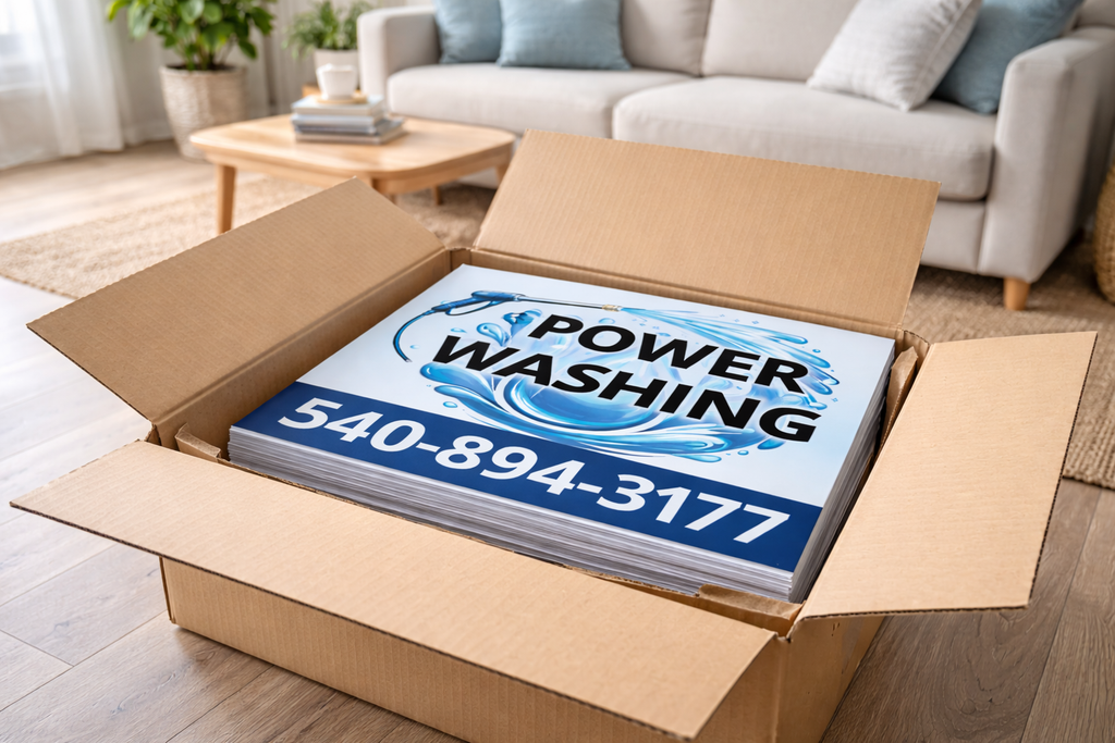 Pressure Washing and Soft Washing Yard Signs | Custom Logos Accepted