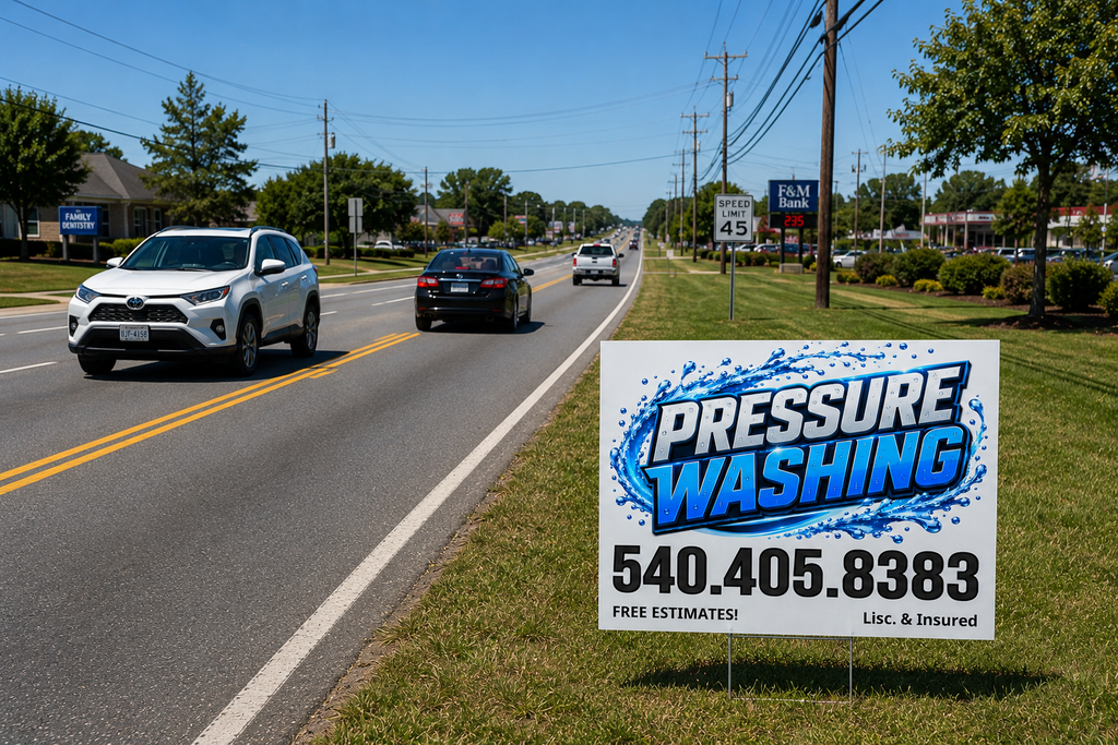 Pressure Soft Washing Service Yard Sign | Get Leads Now!