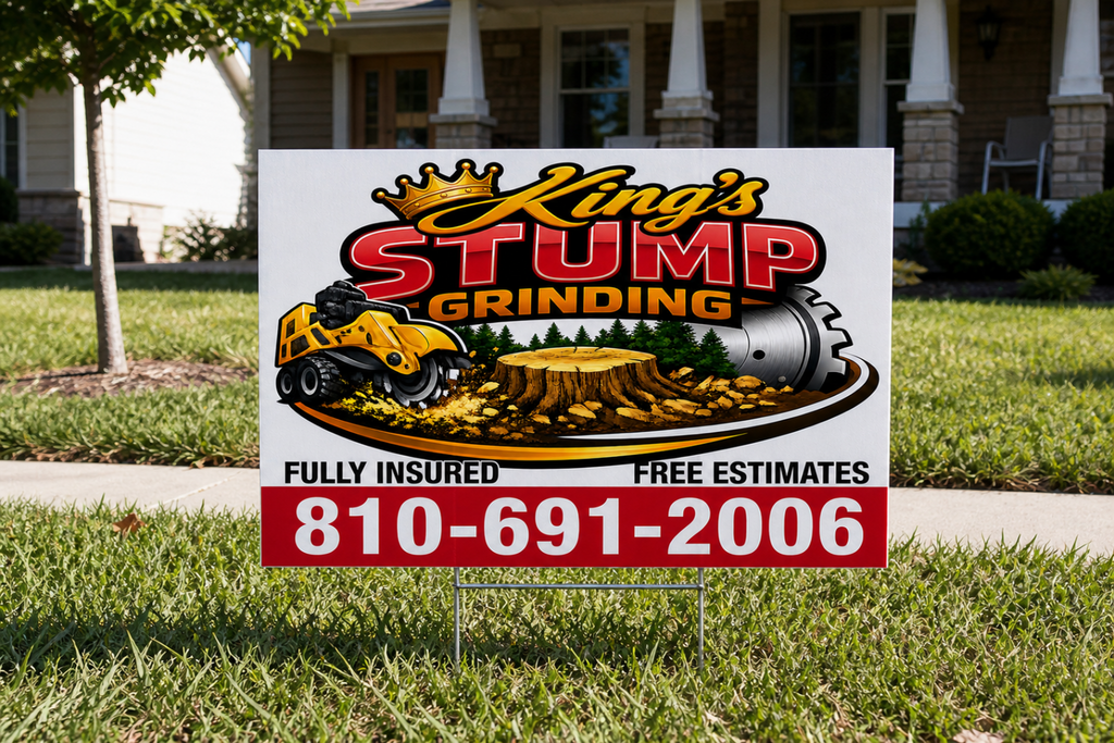 Custom Stump Grinding Business & Tree Removal Yard Sign