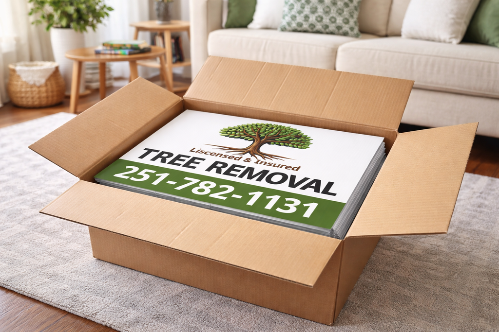 Tree Removal Service and Emergency Arborist Yard Signs