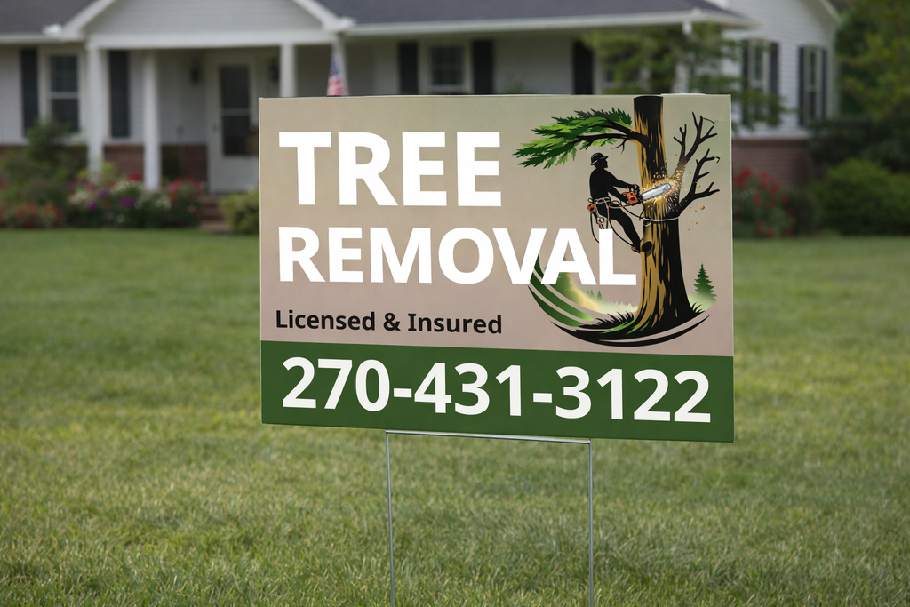 Tree Removal Service and Emergency Arborist Yard Signs