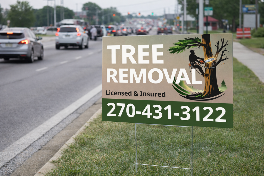 Tree Removal Service and Emergency Arborist Yard Signs