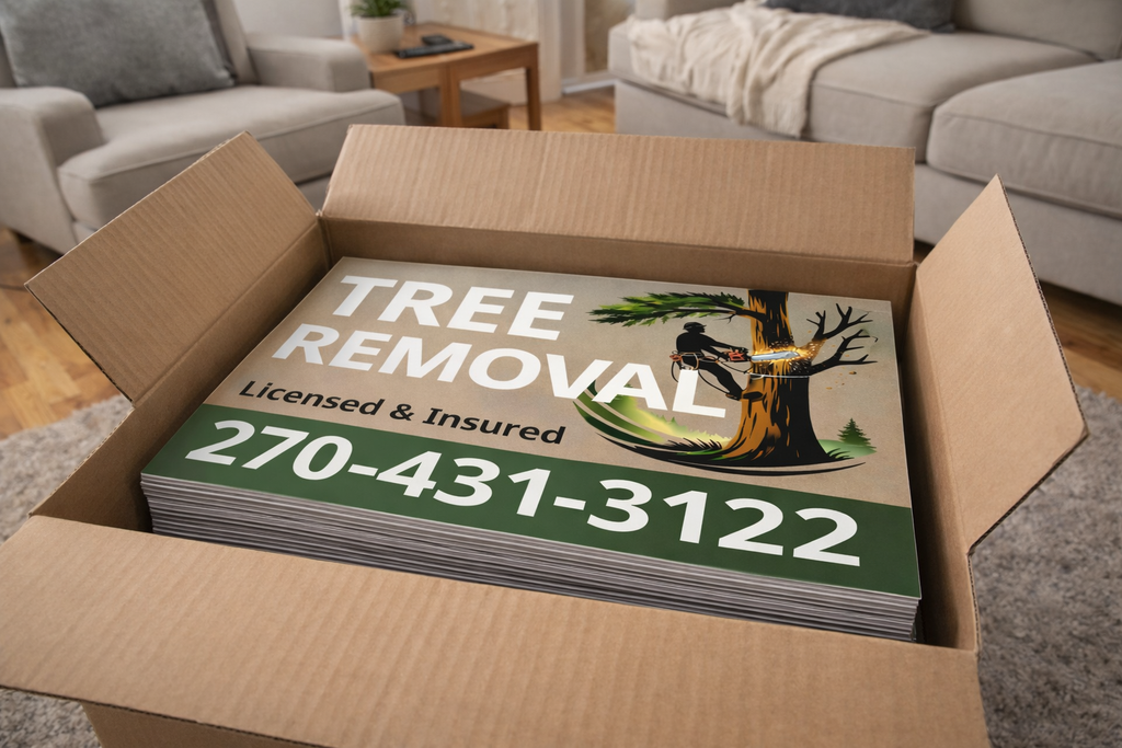 Tree Removal Service and Emergency Arborist Yard Signs