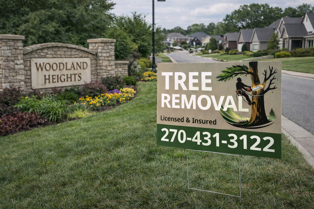 Tree Removal Service and Emergency Arborist Yard Signs