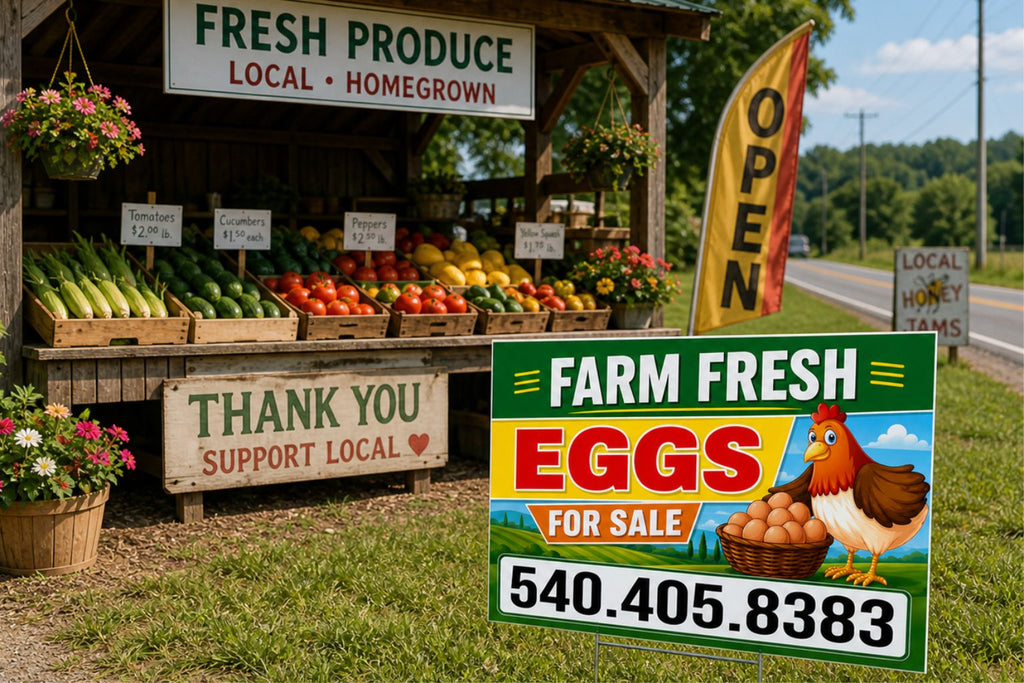Fresh Yard Chicken Eggs for Sale Sign | Farm, or Produce Stand Signs