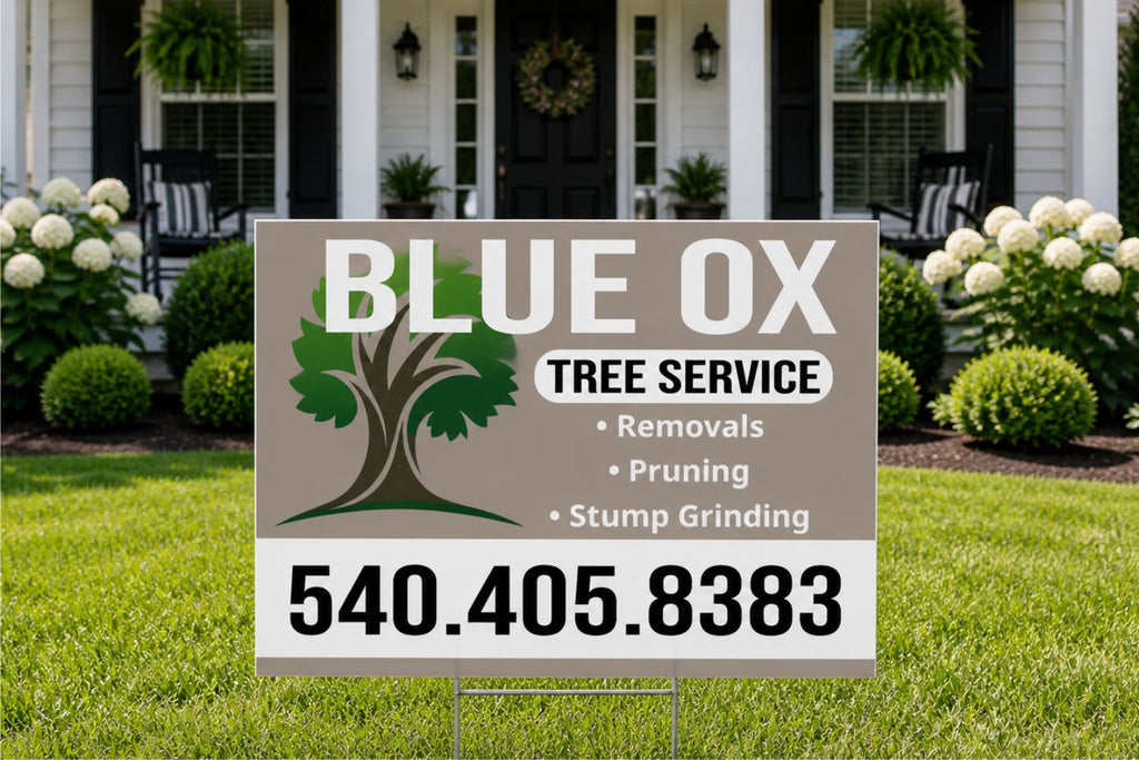 Tree Service, Pruning, & Stump Grinding Business Yard Sign