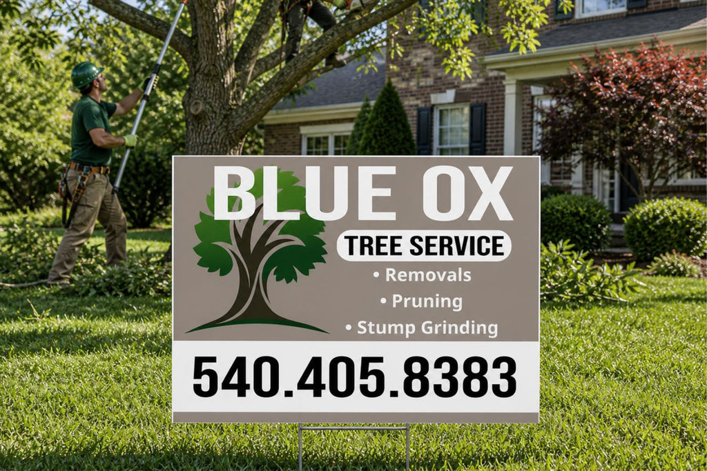 Tree Service, Pruning, & Stump Grinding Business Yard Sign