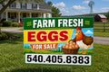 Fresh Yard Chicken Eggs for Sale Sign | Farm, or Produce Stand Signs