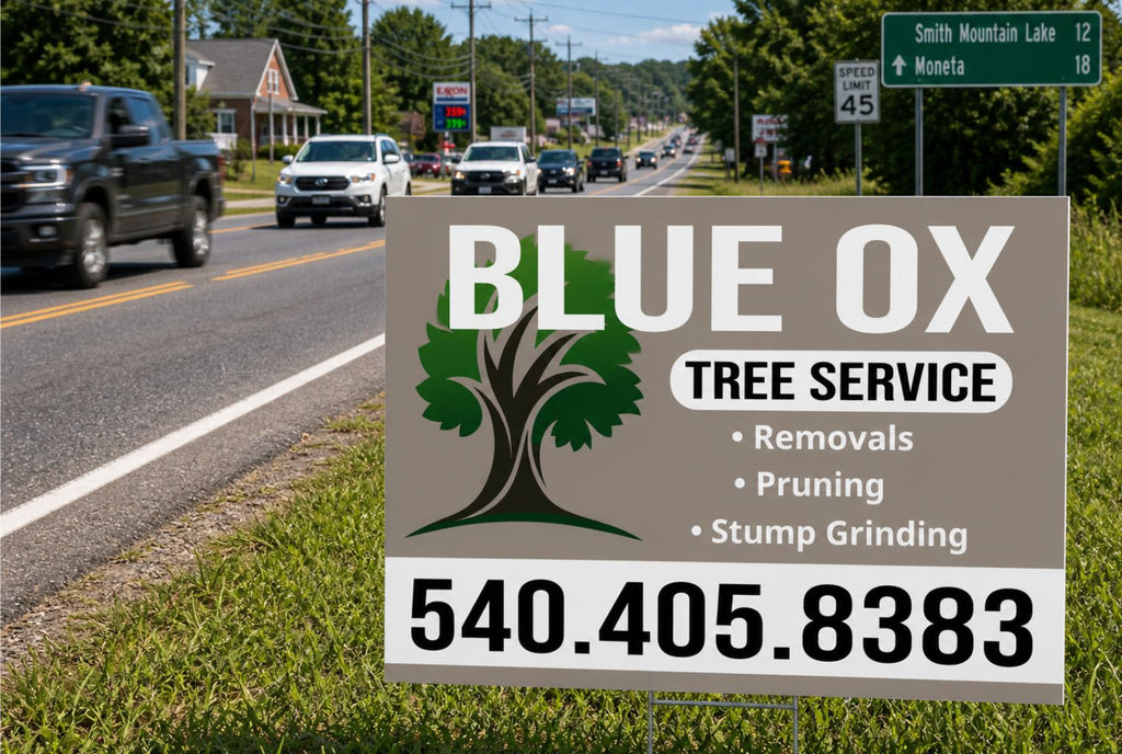 Tree Service, Pruning, & Stump Grinding Business Yard Sign