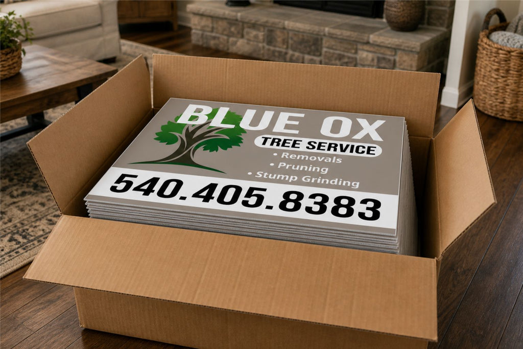 Tree Service, Pruning, & Stump Grinding Business Yard Sign