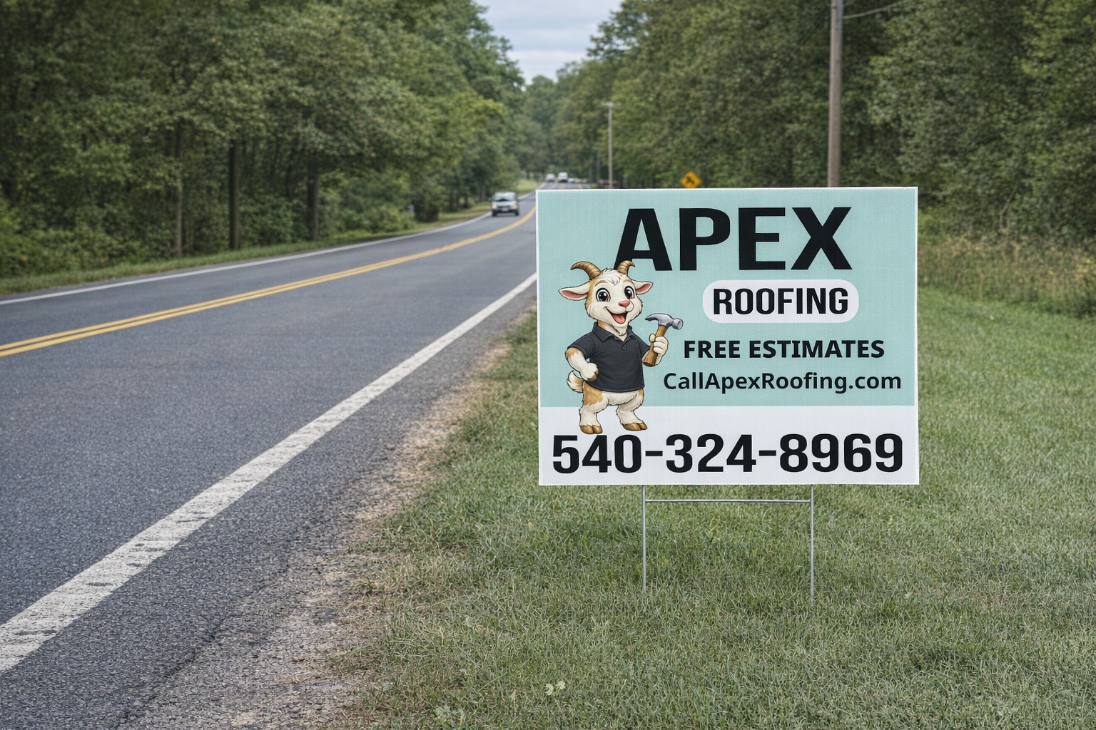 Roofing Contractor Business Yard Signs | Get Leads Now!