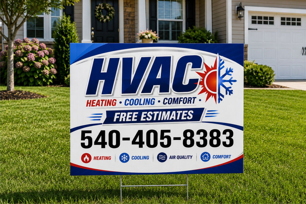 HVAC Contractor Yard Signs |  Heating & Cooling Service