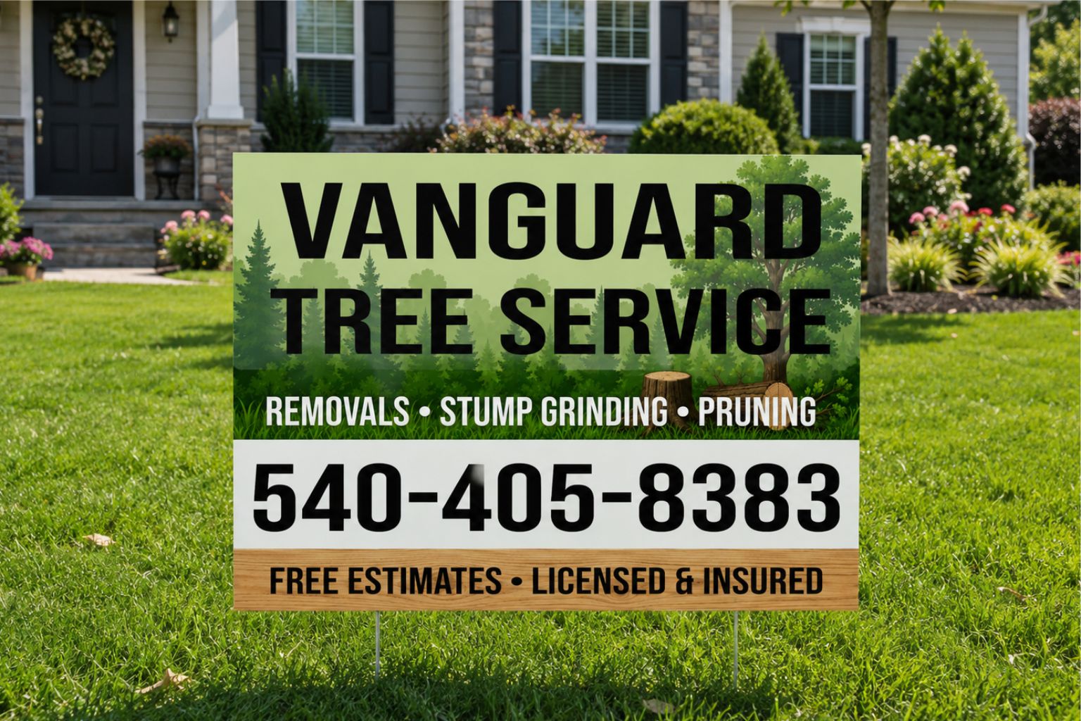 Pro Tree Service, Pruning, & Stump Grinding Business Yard Sign