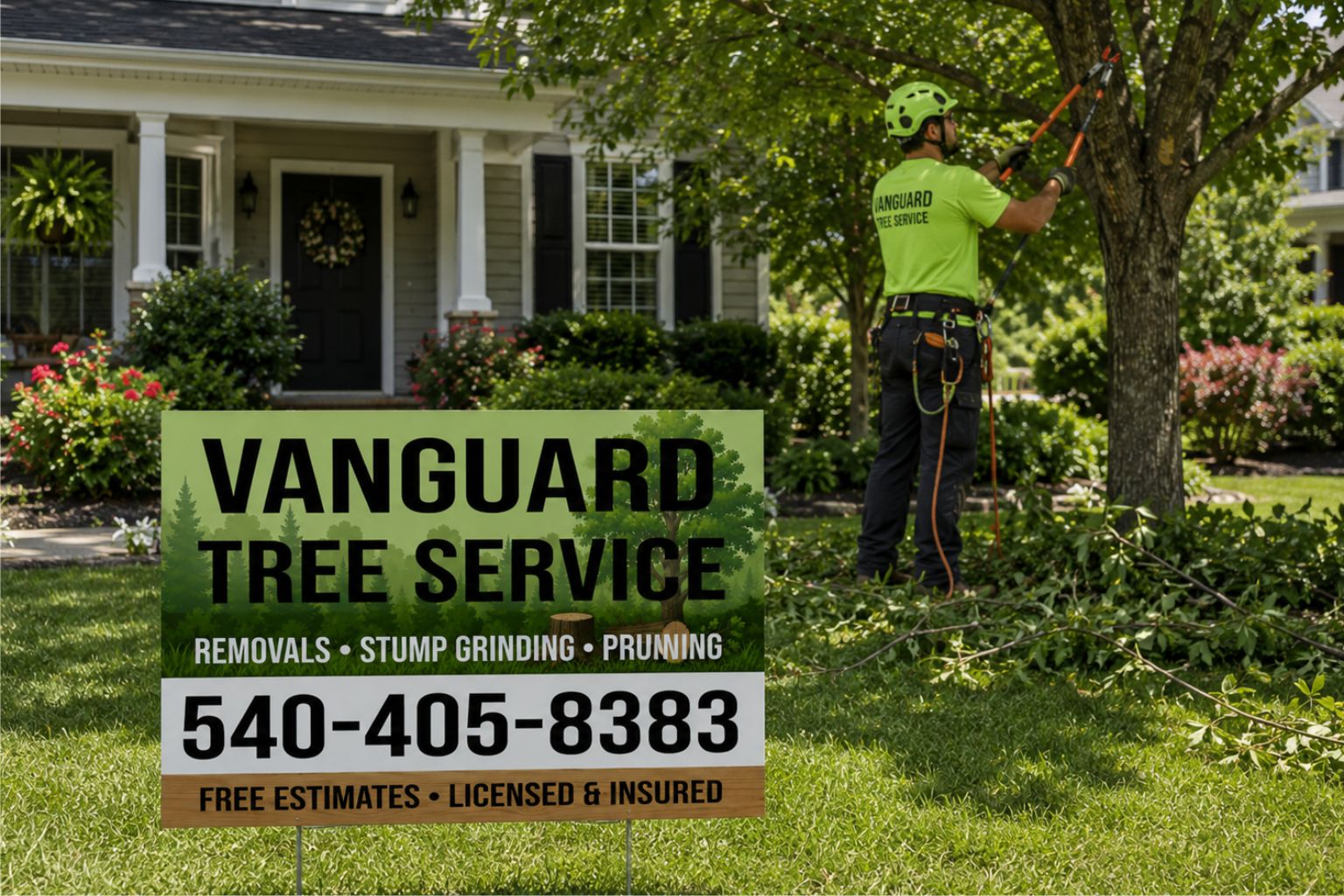 Pro Tree Service, Pruning, & Stump Grinding Business Yard Sign