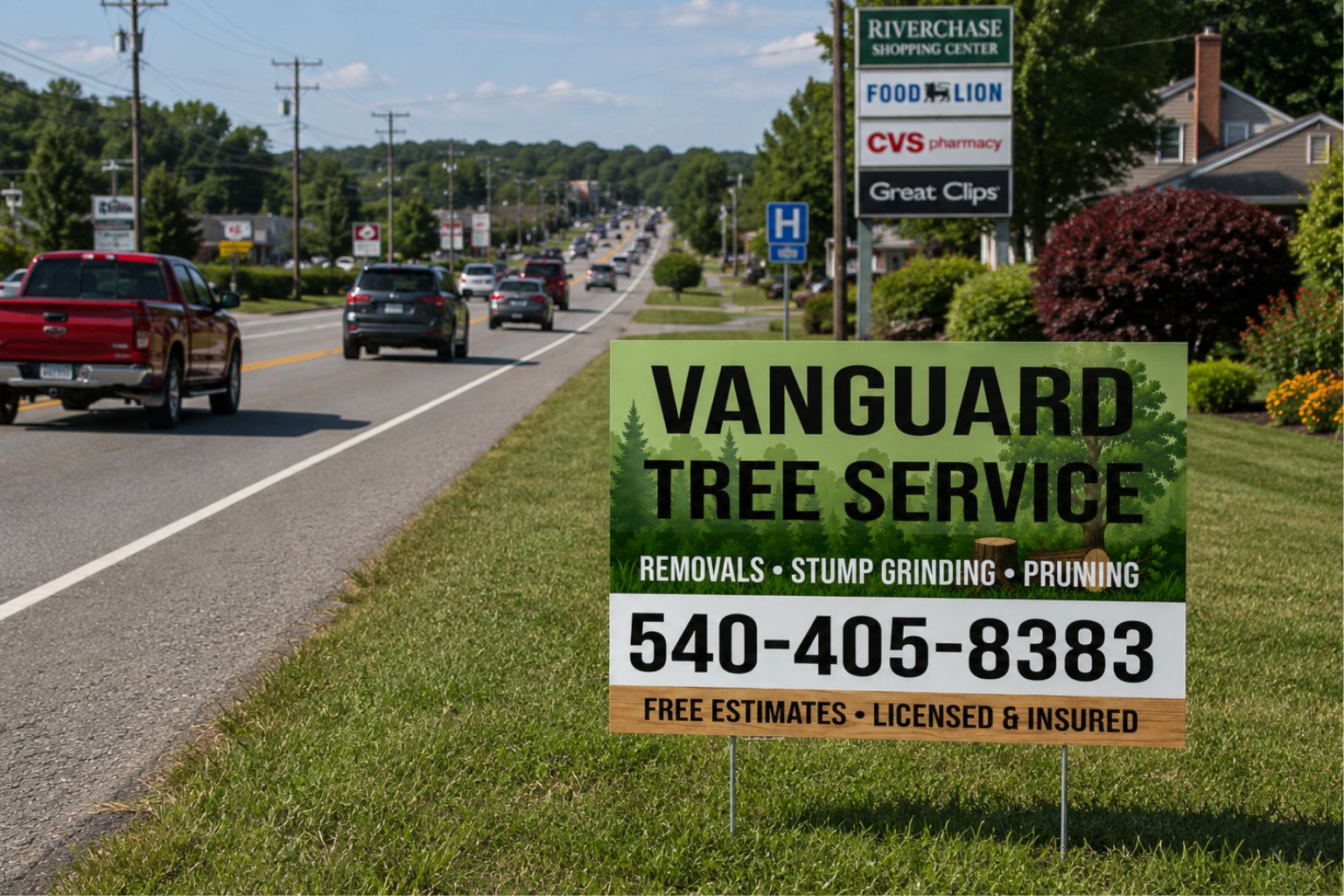 Pro Tree Service, Pruning, & Stump Grinding Business Yard Sign