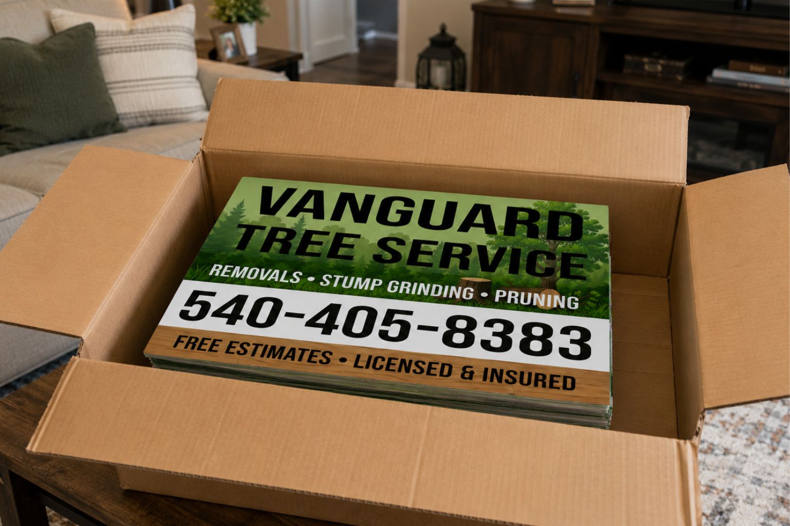 Pro Tree Service, Pruning, & Stump Grinding Business Yard Sign